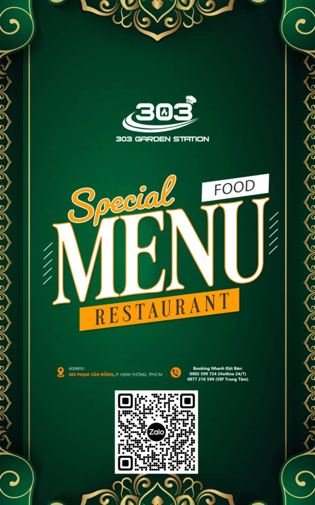 Menu 303 Garden Station Phạm Văn Đồng