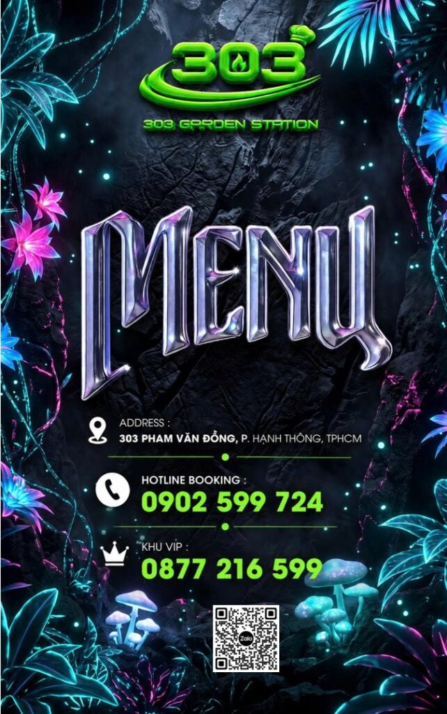 Menu Thực Đơn 303 Garden Station Phạm Văn Đồng (1)