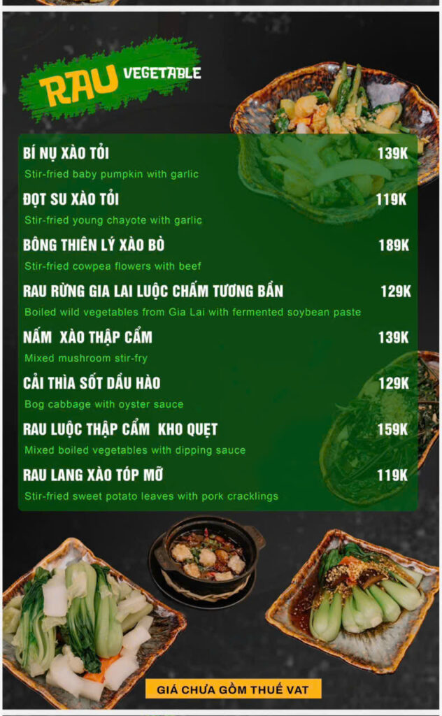 Menu Thực Đơn 303 Garden Station Phạm Văn Đồng Gò Vấp (1)